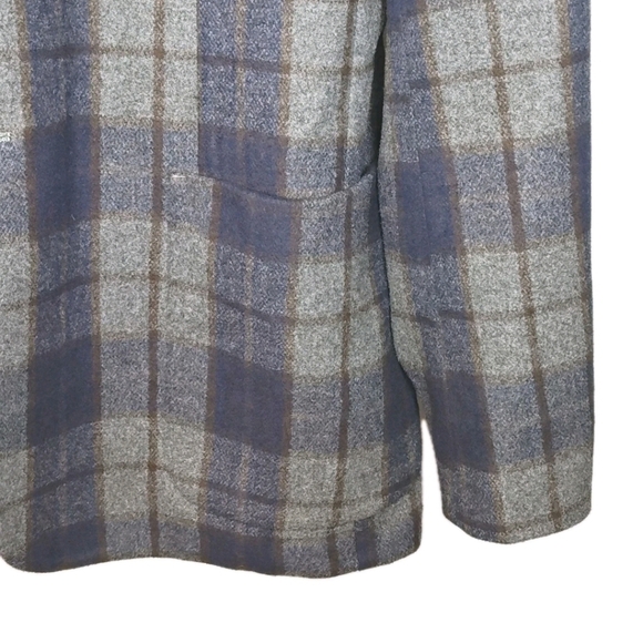 Banana Republic Wool Blazer Jacket Men 42 Long Plaid Unstructured Tailored Fit - Picture 6 of 15